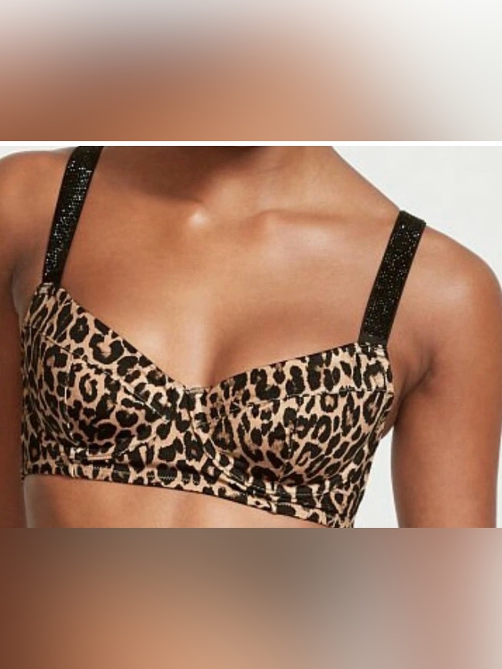 Victoria's Secret Leopard-Print Swim Bikini Top